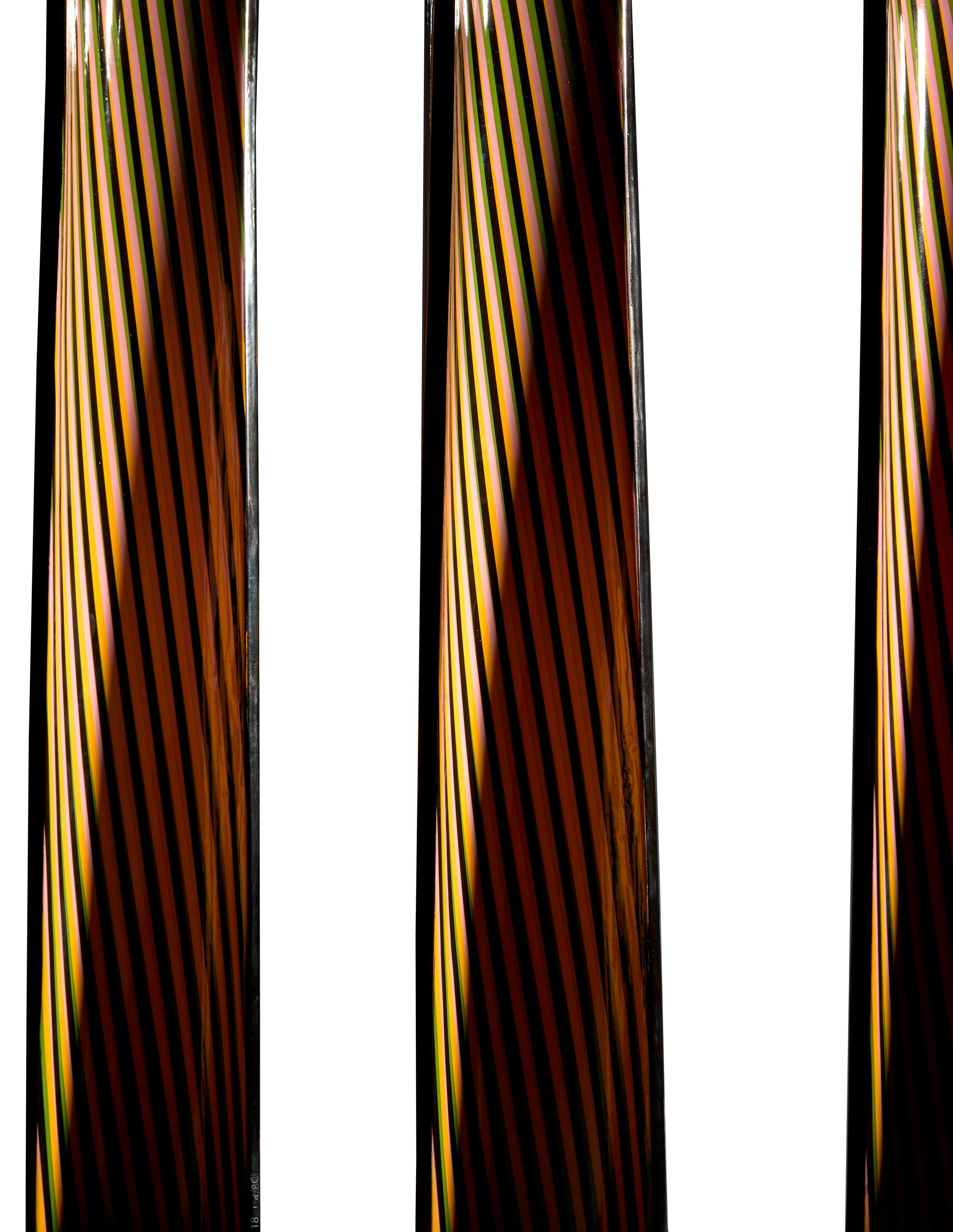 CARLOS CRUZ-DÍEZ - TRITTICO CROMOVELA 18. Scultura in edizione limitata. Op Art - Sculpture di Carlos Cruz-Diez