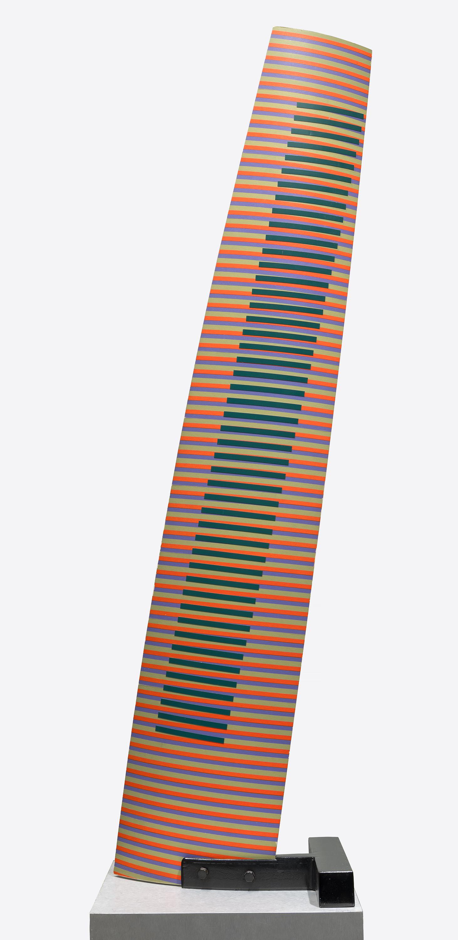 Carlos Cruz-Diez Abstract Sculpture - Cromovela No. 7 - Signed Original Op Art Sculpture on PVC, 1995