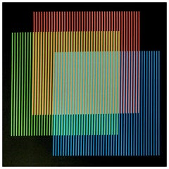 Lithographie couleur « Monday » de la série de la semaine Carlos Cruz-diez, 2013
