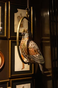 Carlos Del Conte Hanging Brass Parrot Sculpture