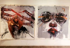 "DESTINATION" Abstract Oil Painting 64" x 64" inch by Carlos Delgado