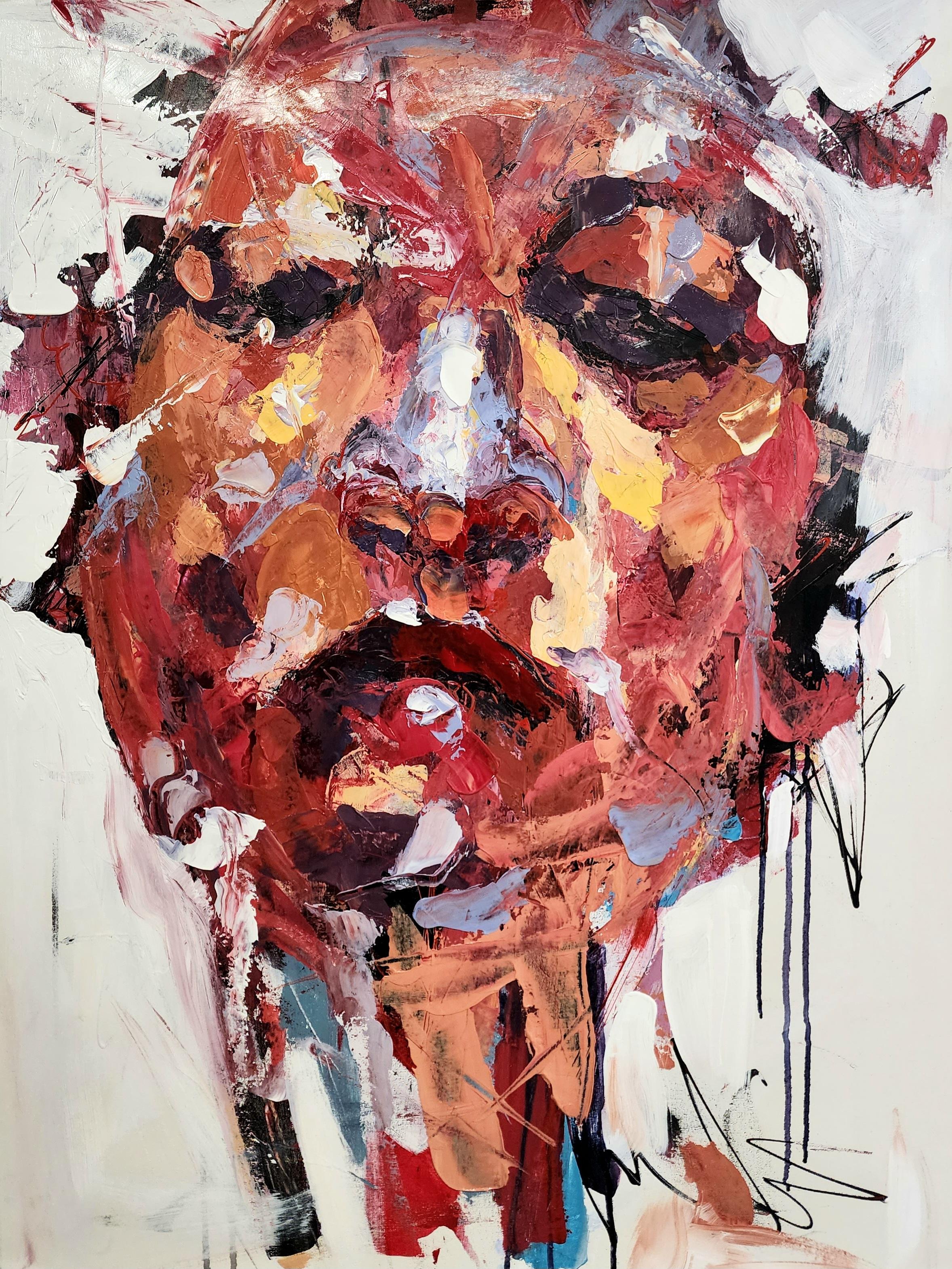 "OBLIVION" Abstract Painting 40" x 30" inch by Carlos Delgado