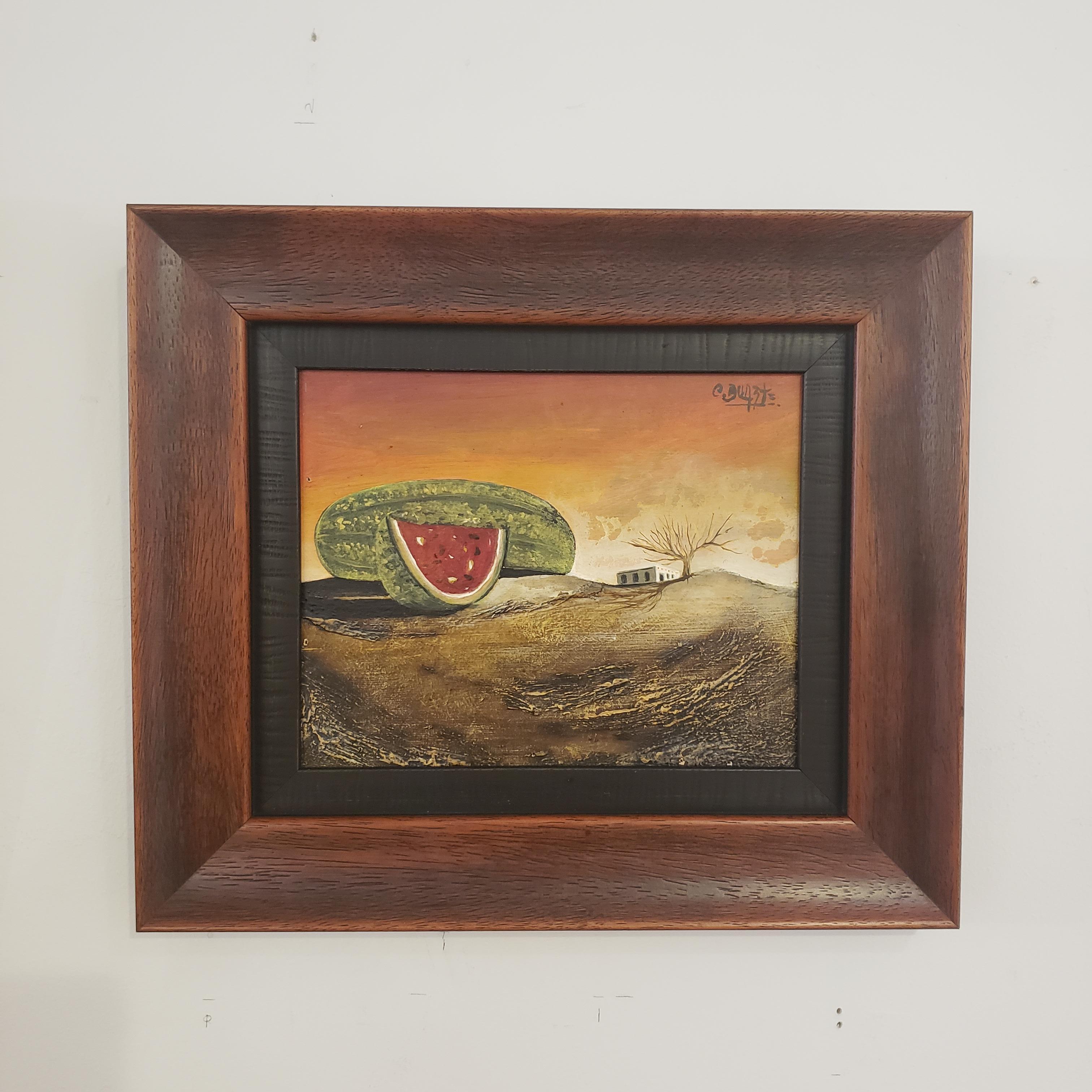 Landscape Painting Carlos Duarte - Sandia (Watermelon)  Artistics émergents  National Academy of Art d' Uruguay