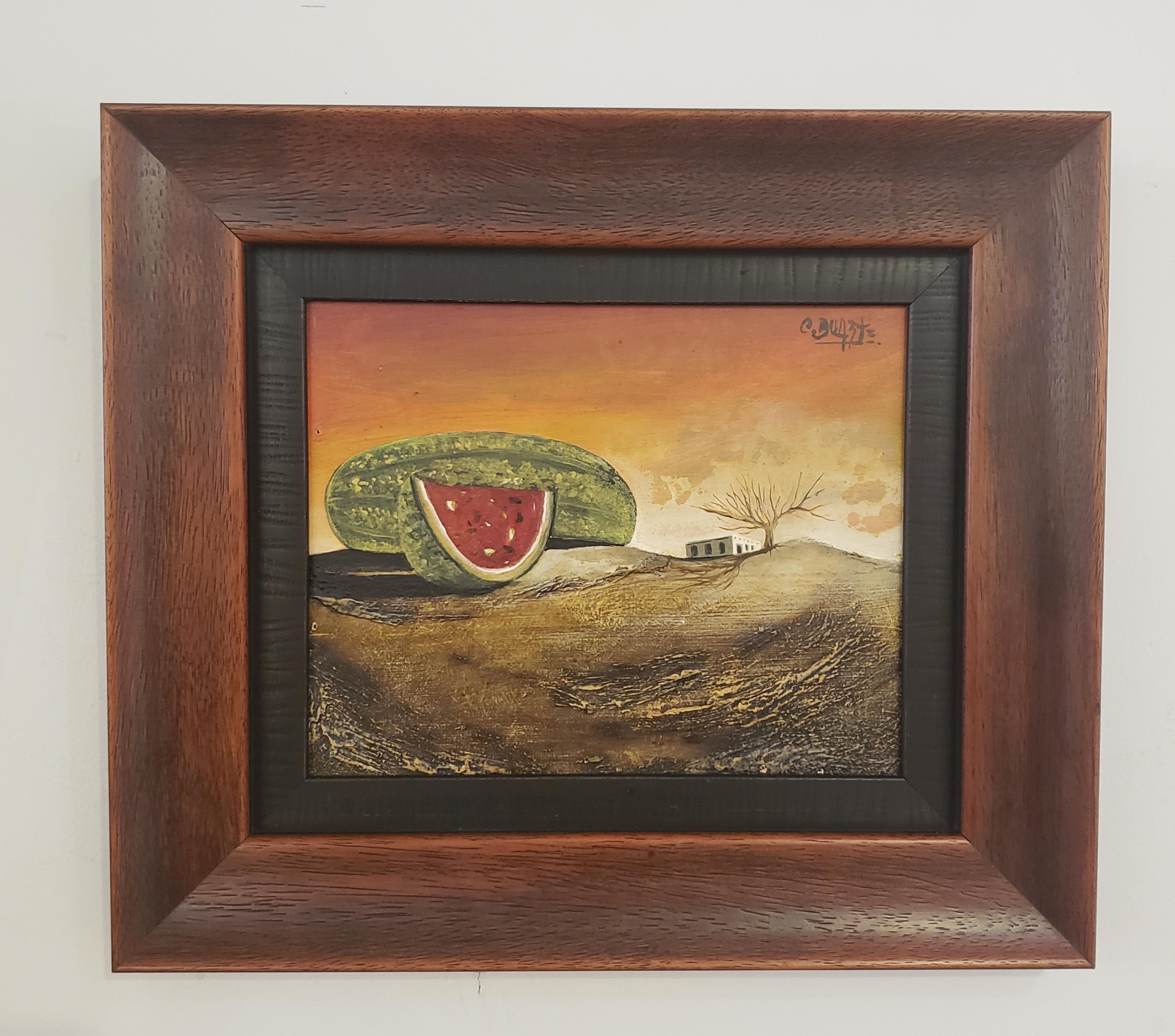 Sandía (Sandía) Surrealista  Artista Emergente Academia Nacional de Arte de Uruguay - Painting de Carlos Duarte