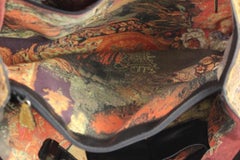 Carlos Falchi Fatto A Mano 1cfty929 Brown Python Skin Leather Tote