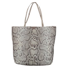 Carlos Falchi Grey Python Tote Bag