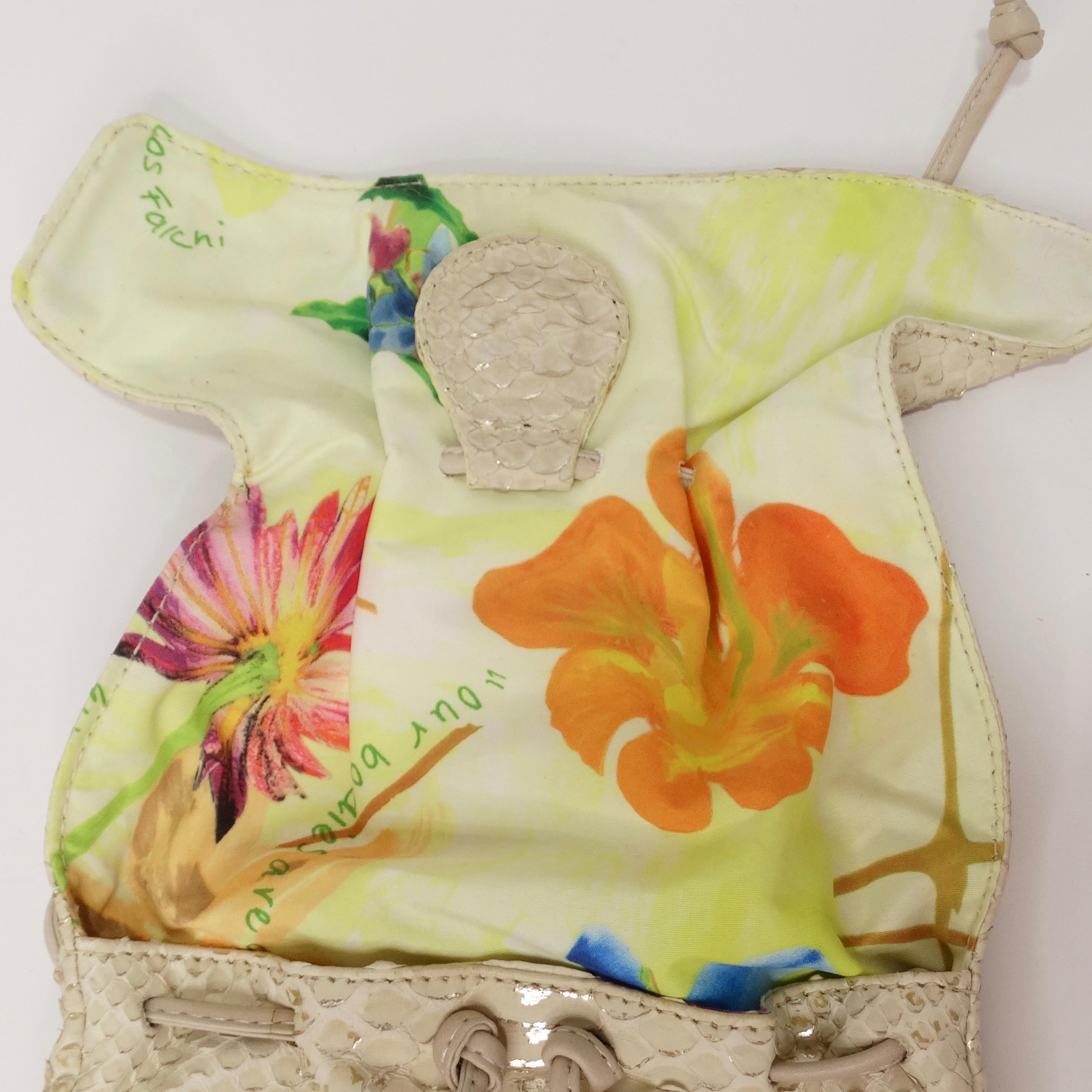 Carlos Falchi Vintage Crossbody Drawstring Mini Handbag For Sale 1