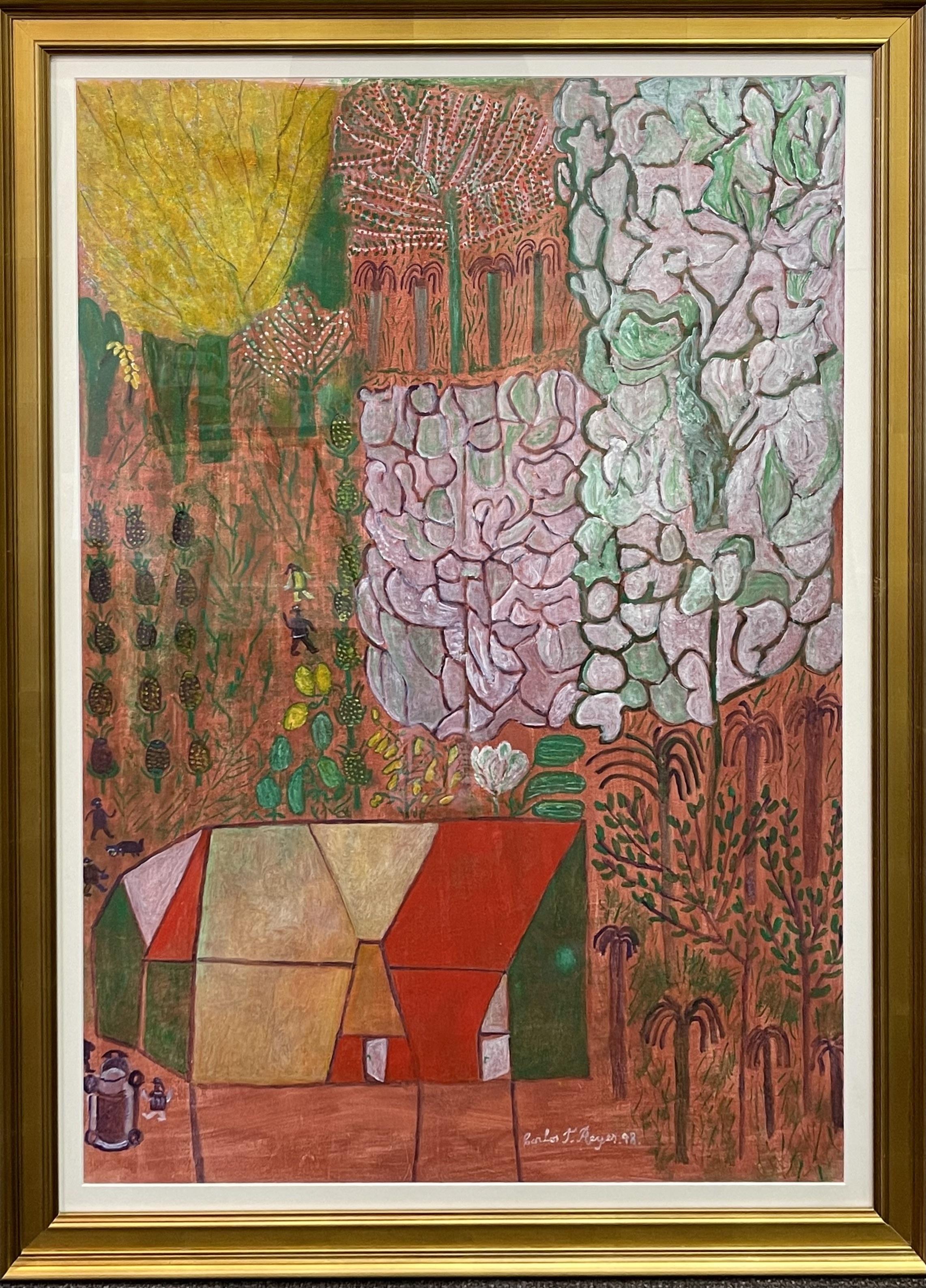 Carlos Federico Reyes Landscape Painting - My Family Farm