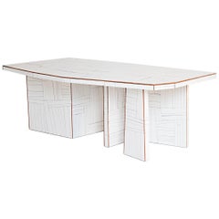 Carlos Fernández Pello Contemporary White Tilied Dining Table Model Hard Drive