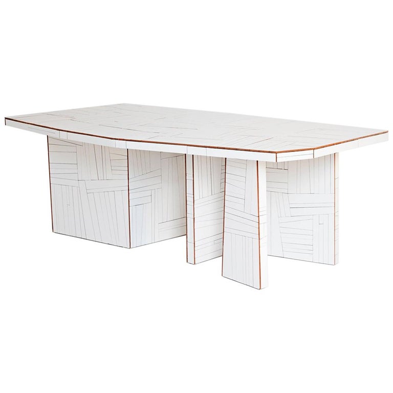 Pello Table Carlos Fernández Pello Contemporary White Tilied Dining Table Model ...