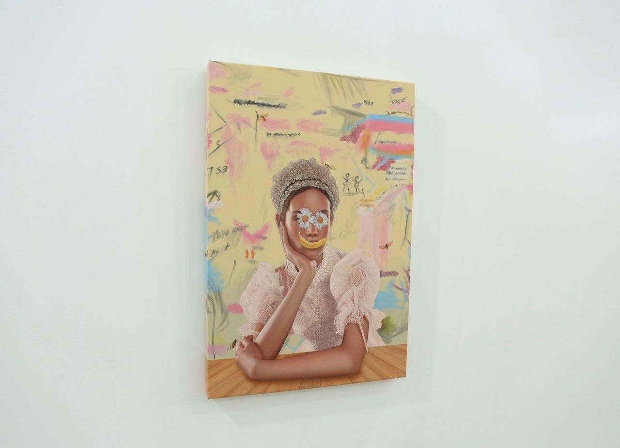 Amerikanische Contemporary Art von Carlos Gamez De Francisco - Engaging Conversation – Painting von Carlos Gamez de Francisco 