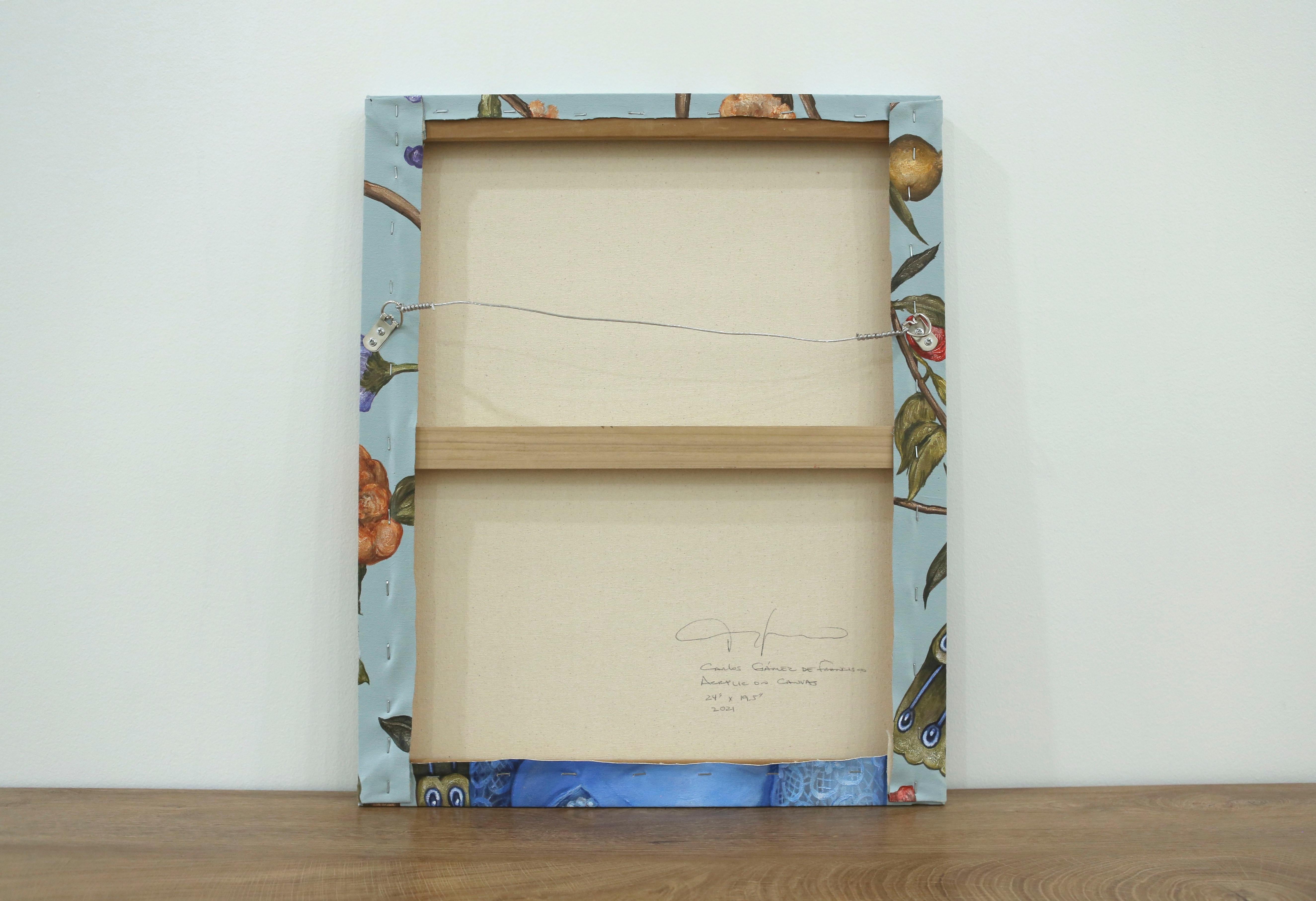 American Contemporary Art by Carlos Gamez de Francisco - The Lady and the Peacoc For Sale 4