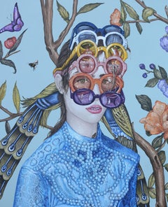 American Contemporary Art by Carlos Gamez de Francisco - The Lady and the Peacoc