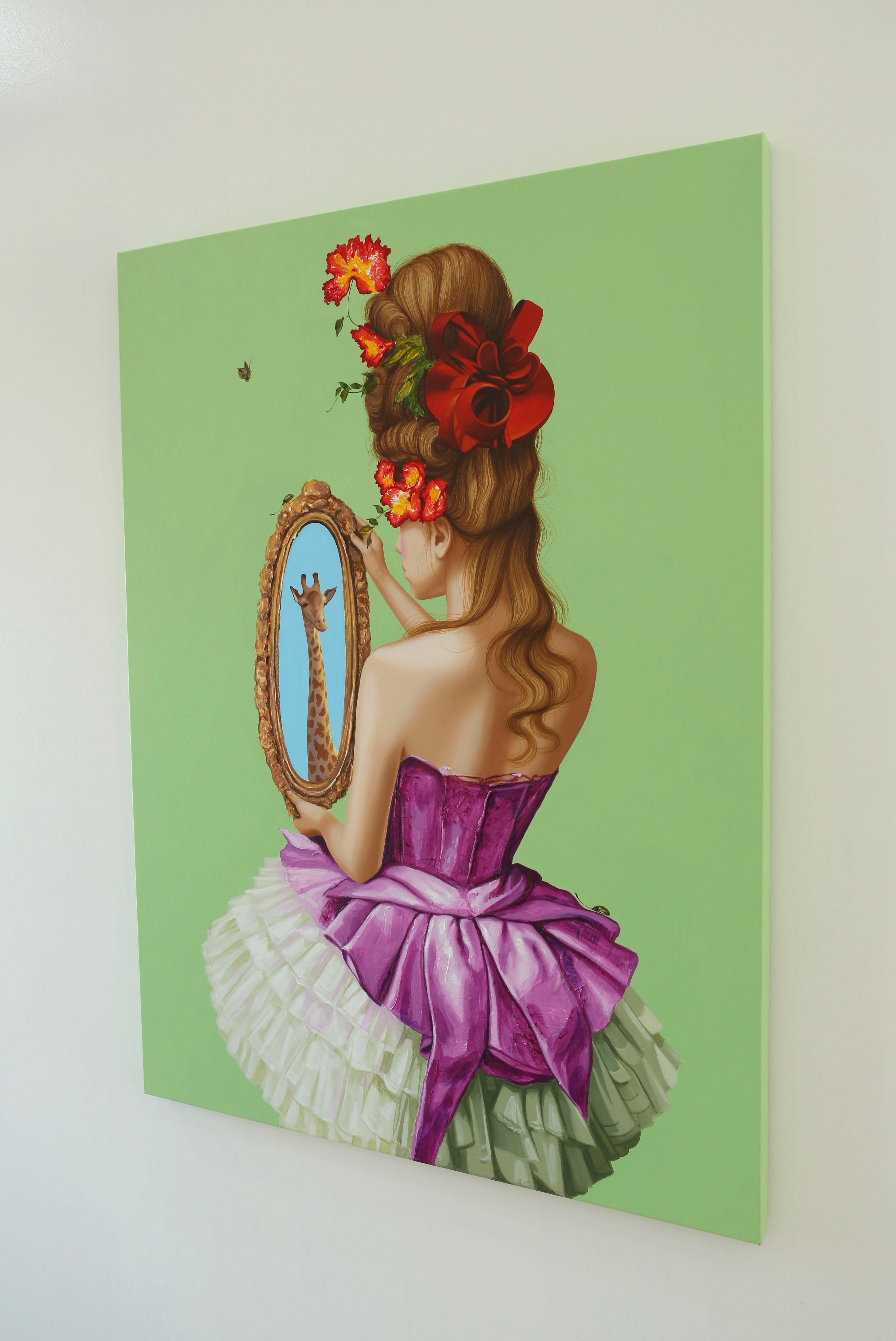 Zeitgenössische amerikanische Kunst von Carlos Gamez De Francisco  - Giraffen – Painting von Carlos Gamez de Francisco 