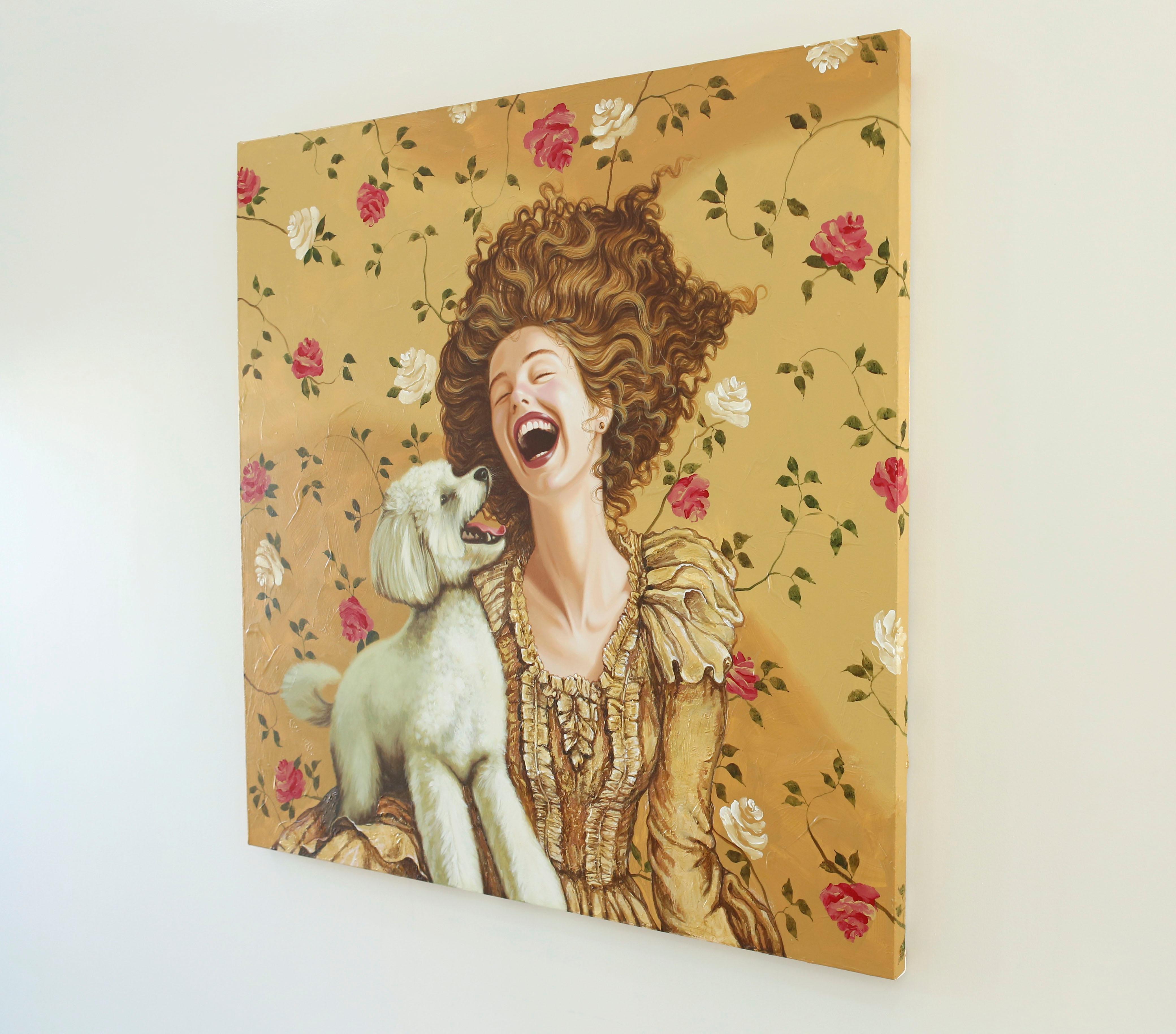 Zeitgenössische amerikanische Kunst von Carlos Gamez De Francisco  - Farbe des Glücks – Painting von Carlos Gamez de Francisco 