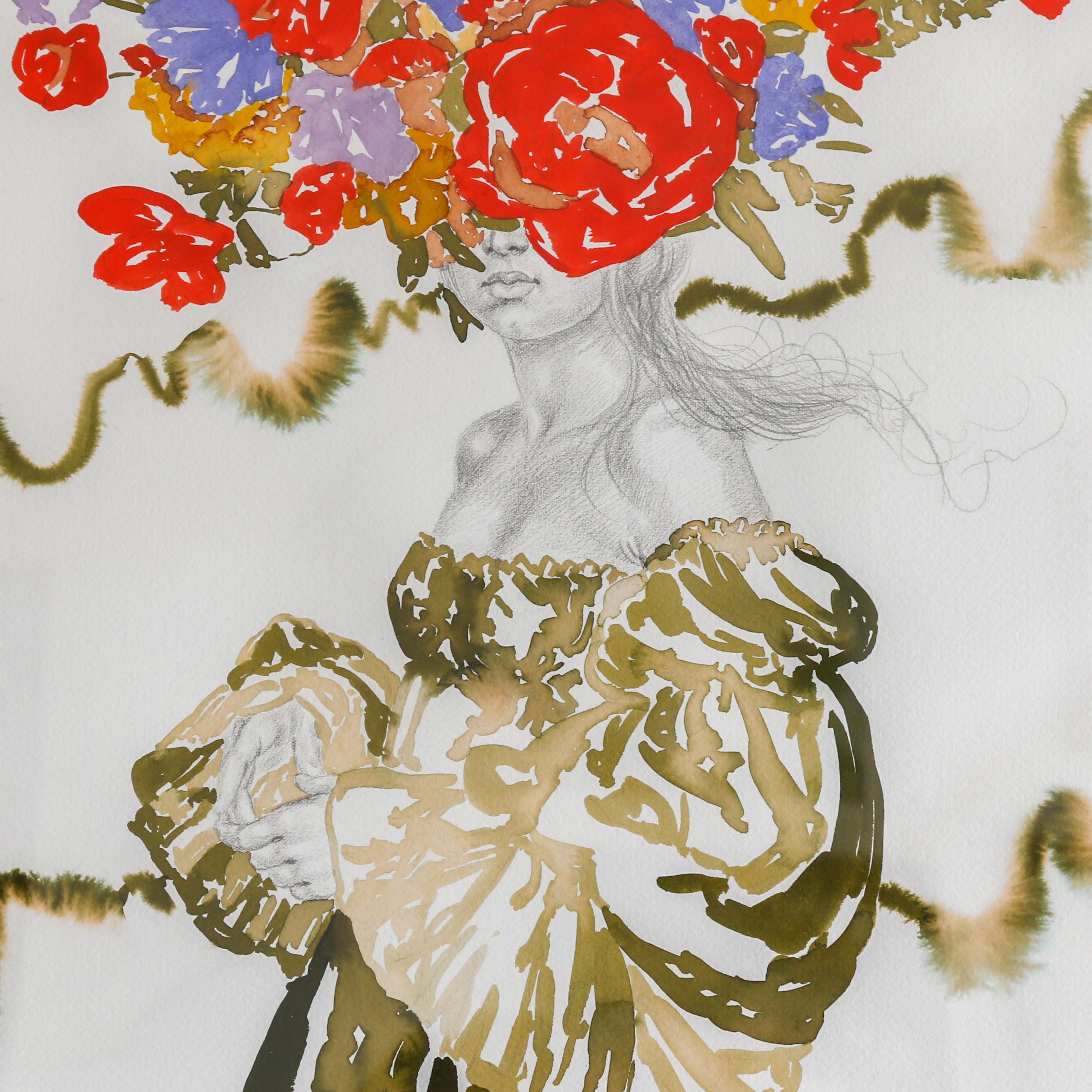 Blossom V - Contemporary Mixed Media Art by Carlos Gamez De Francisco