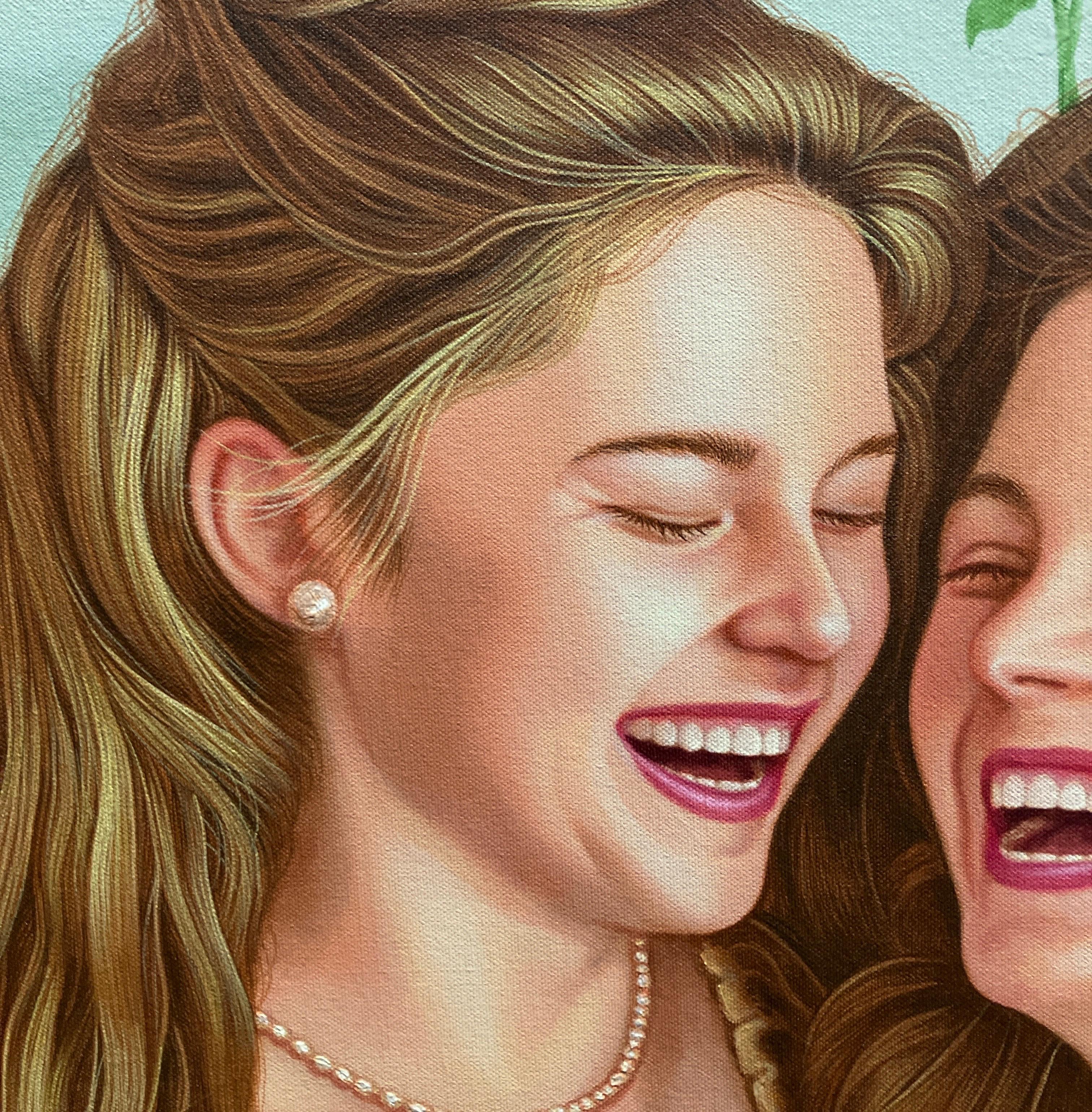 Zeitgenössische figurative Acrylmalerei auf Leinwand, floraler Hintergrund, Realismus

Als ich in Kuba aufwuchs, war ich von Stille umgeben, wo eigentlich Musik hätte sein sollen.  Westliche Bands wie die Beatles, Queen und Led Zeppelin wurden