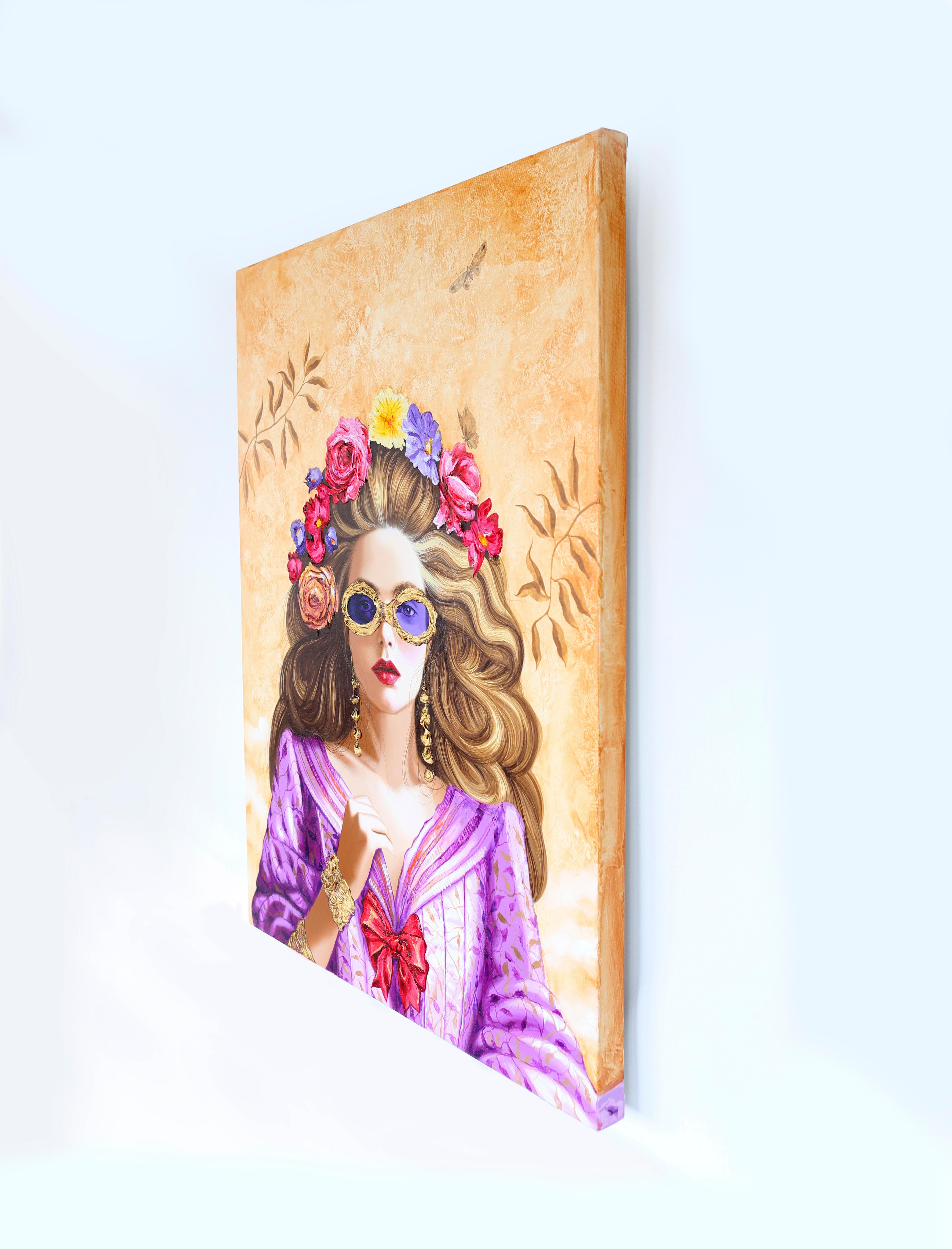 Fashion Essentials I - Contemporary colourful surrealistic painting For Sale 2
