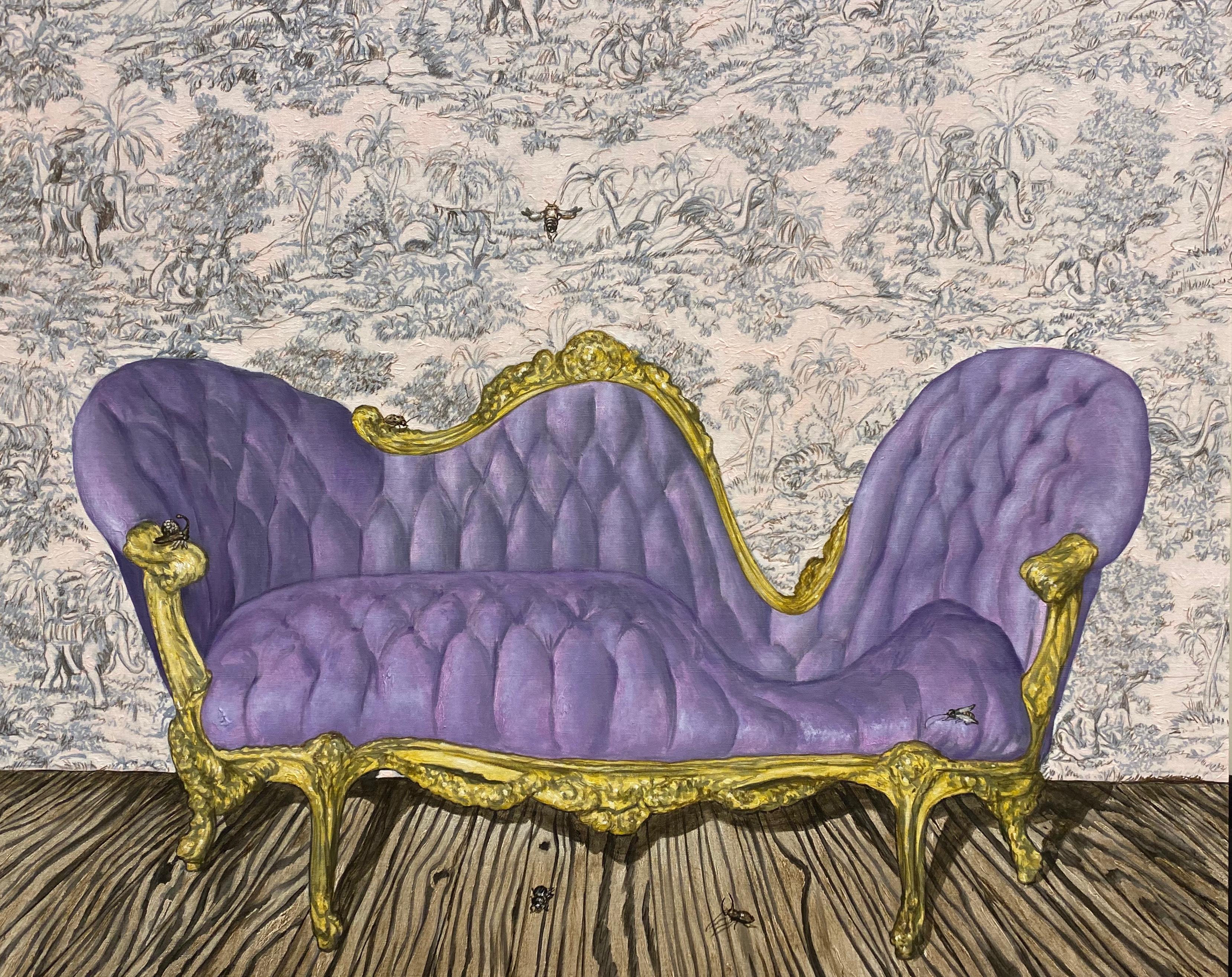 Lavender Furniture - Painting by Carlos Gamez De Francisco
