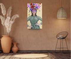 Power Posing and Glasses - original artwork - surrealism figurative painting
