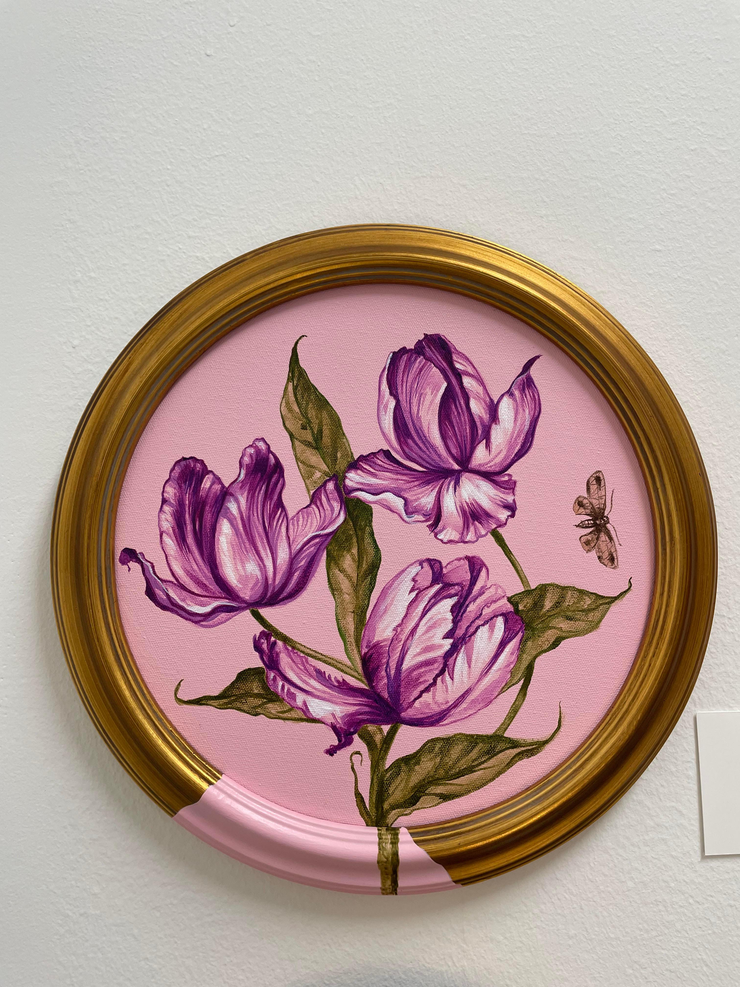 Carlos Gamez De Francisco Still-Life Painting - Rose Tulips