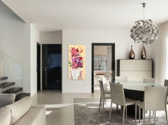 Sunny Day IV - Original Textural Lace Surrealist Figurative Floral Painting