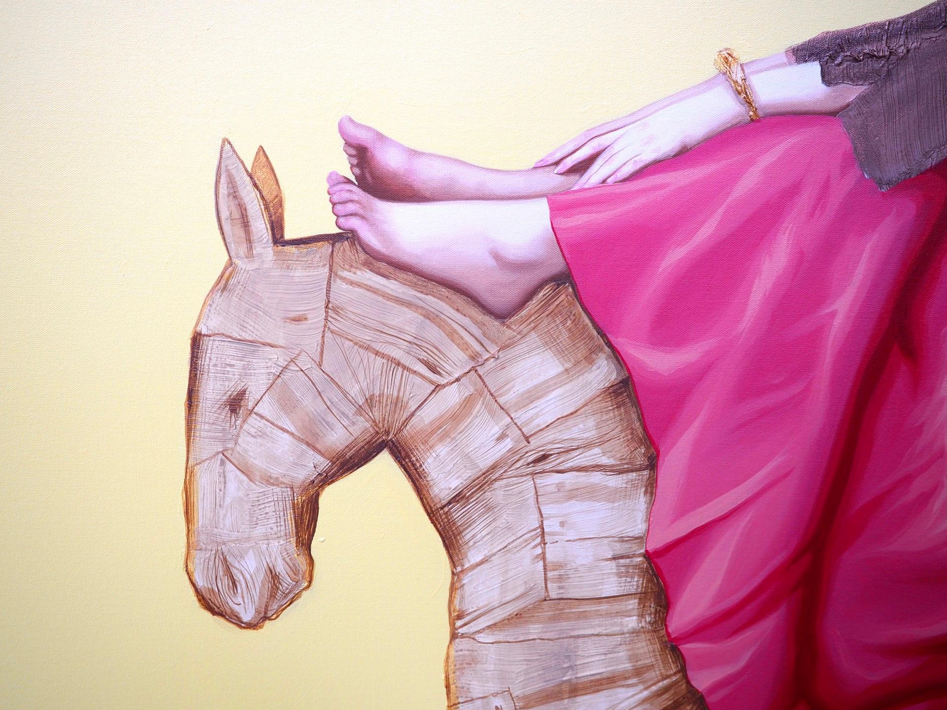 The Rider - Contemporary Painting by Carlos Gamez De Francisco