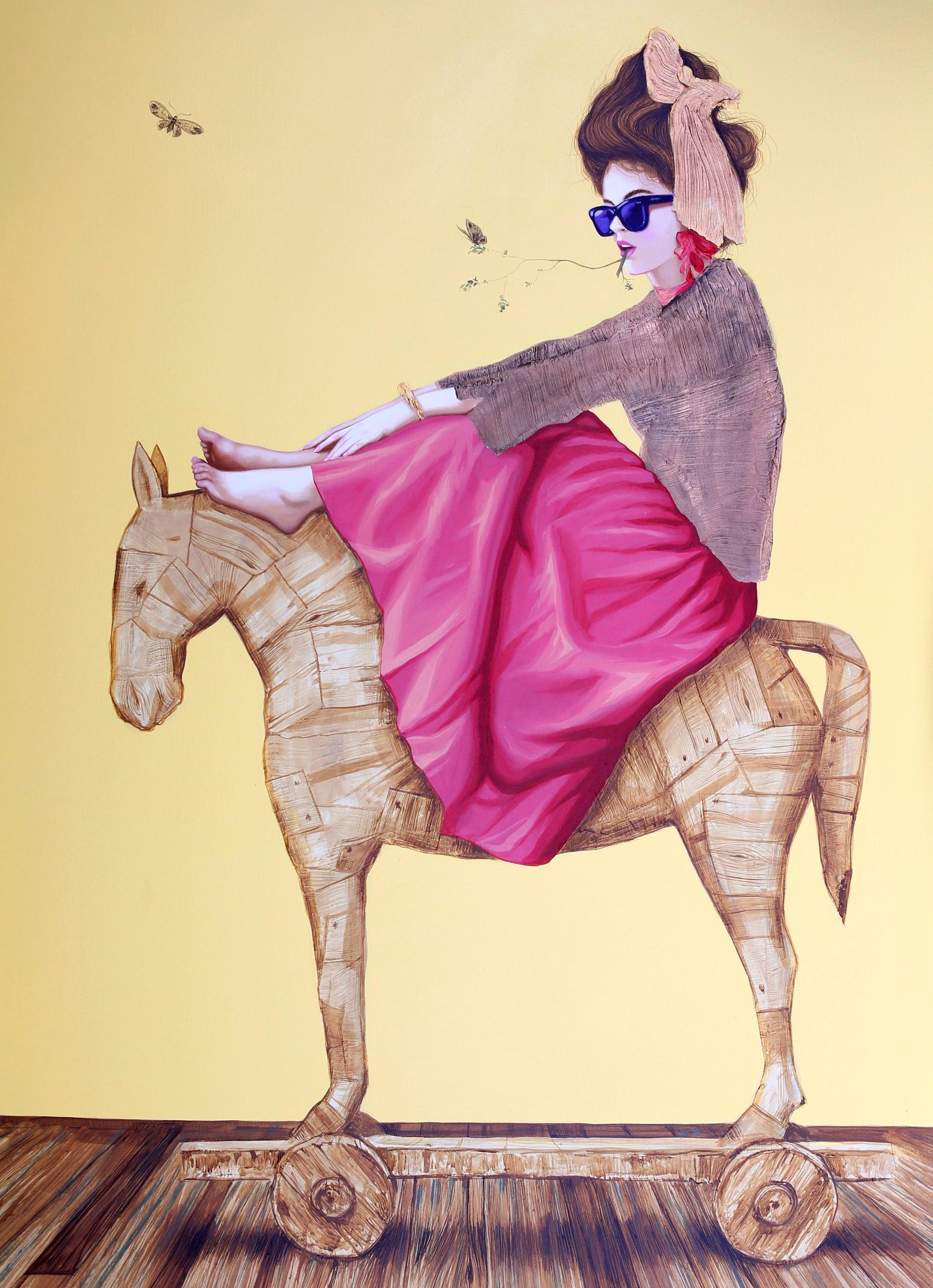 The Rider - Painting by Carlos Gamez De Francisco