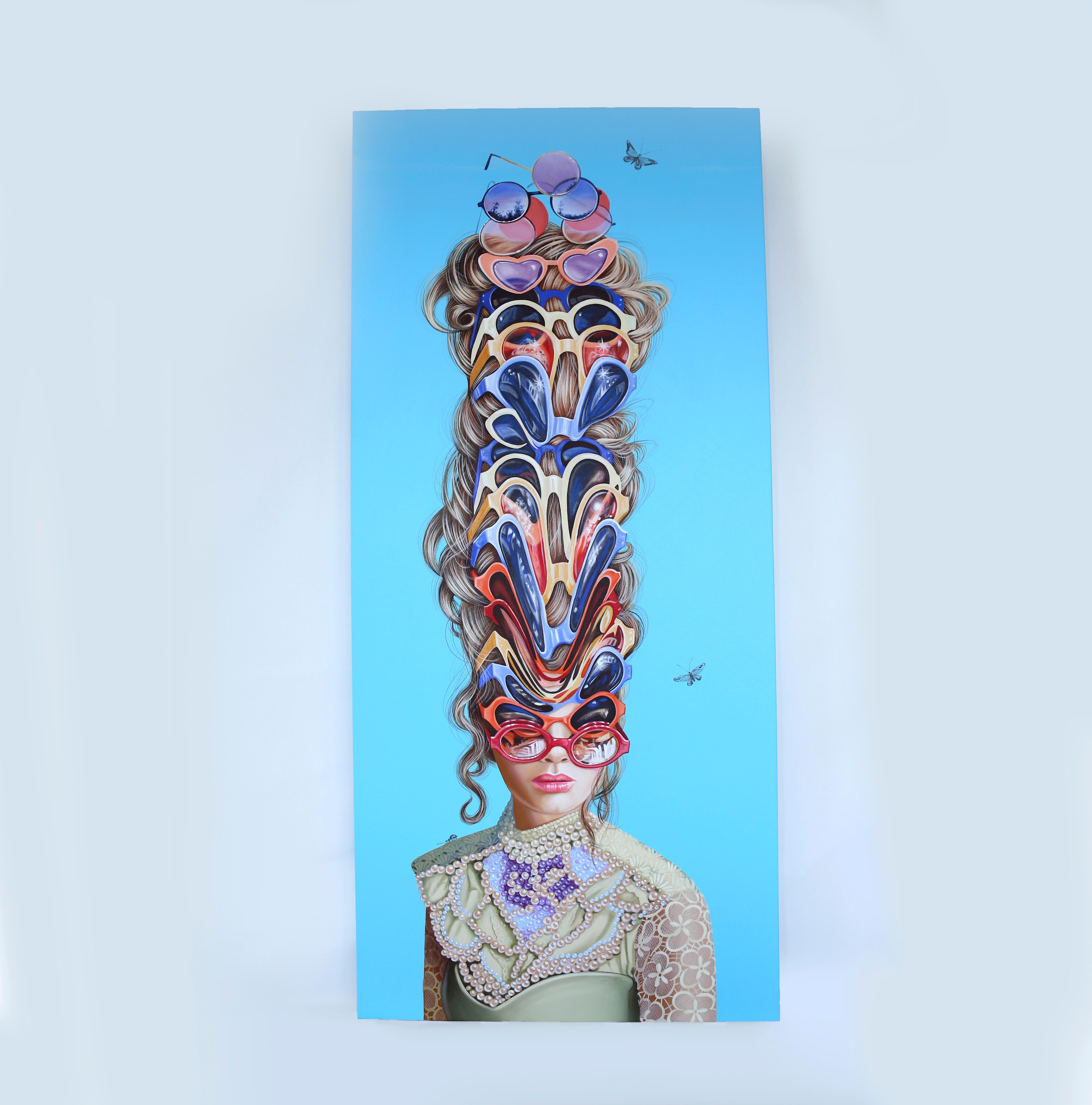 Twenty Shades of Sunlight - Zeitgenössische farbige surrealistische Malerei – Painting von Carlos Gamez De Francisco