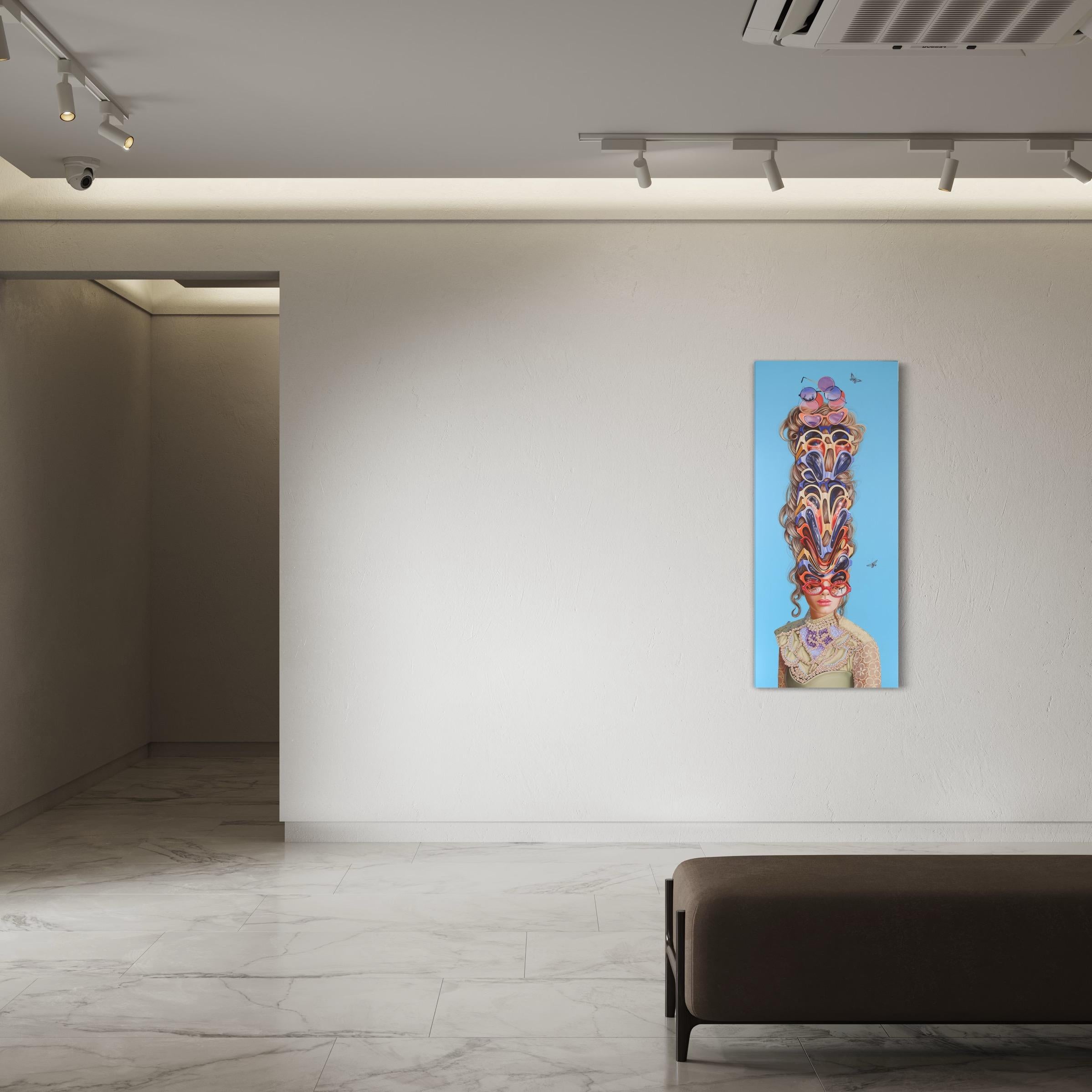 Twenty Shades of Sunlight - Zeitgenössische farbige surrealistische Malerei im Angebot 1