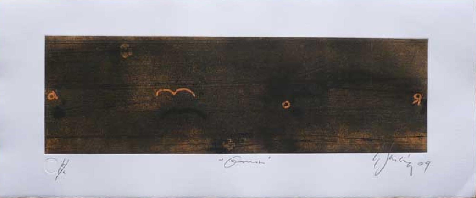 Carlos García de la Nuez, ¨Amor III¨, 2004, Engraving, 12.6x29.9 in