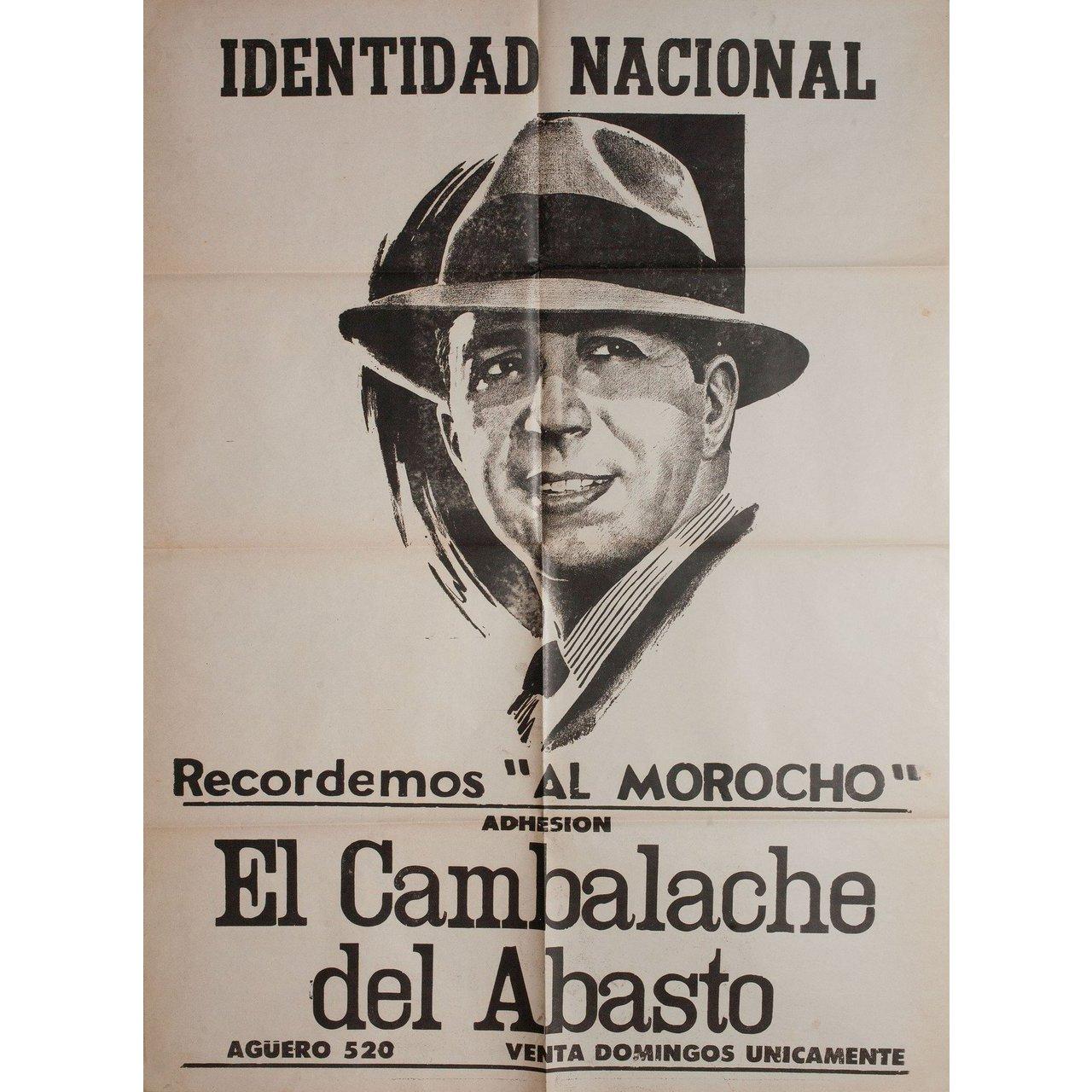 Original 1930s Argentine poster for. Very good-fine condition, folded. Many original posters were issued folded or were subsequently folded. Please note: the size is stated in inches and the actual size can vary by an inch or more.
 