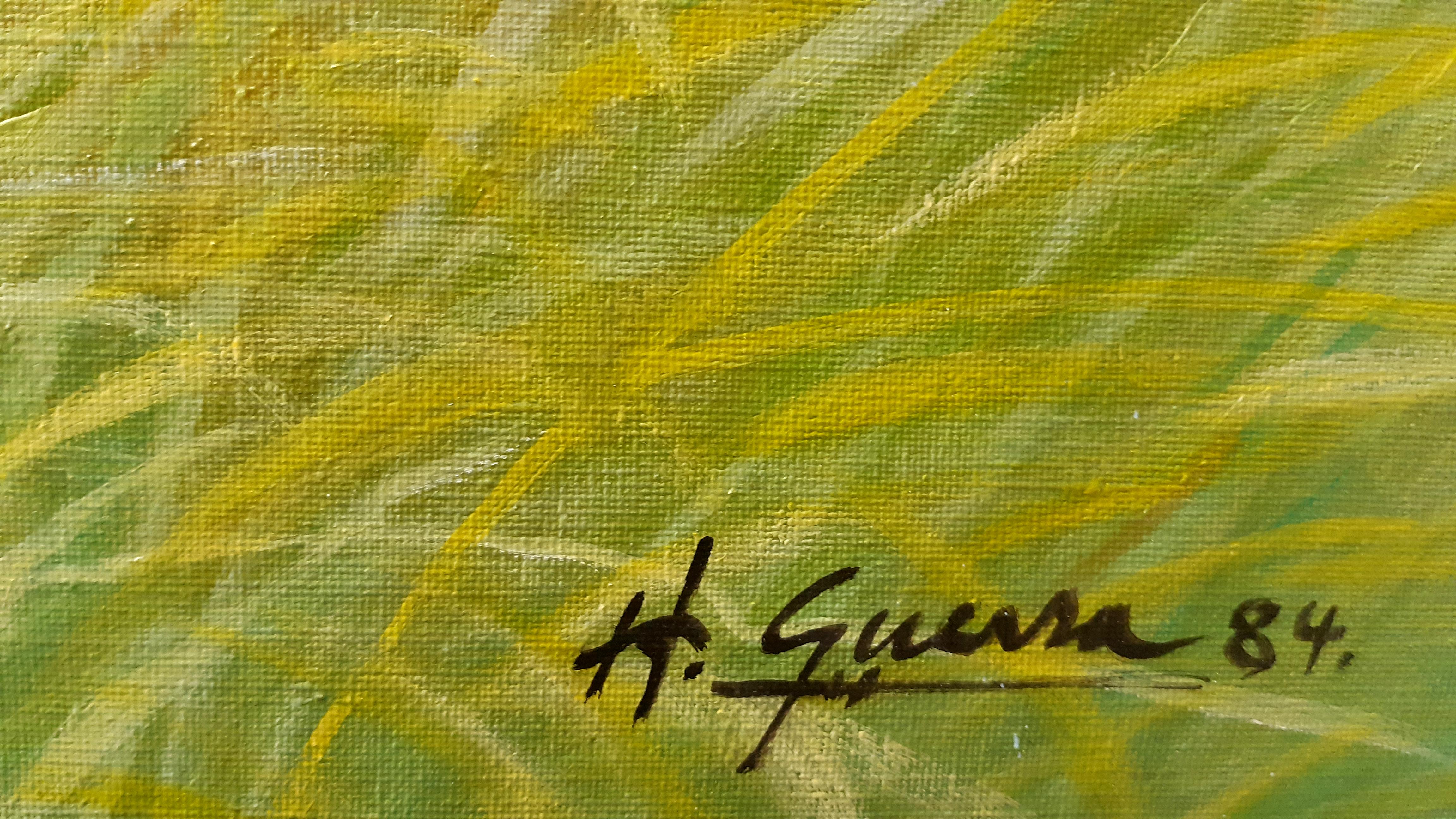 Carlos Hernández Guerra, Chaparros de Guanipa, Oil on Canvas, 1984 For Sale 4