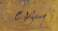 Kinder mit Puppe und Käfer, impressionistisches Ölgemälde von Carlos Irizarry