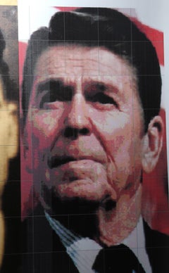 Ronald Reagan, Pop-Art-Spiegeldruck von Carlos Irizarry
