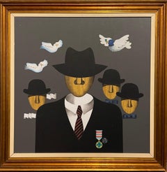 Lateinamerikanisches, brasilianisches, surrealistisches Gemälde Carlos Kis nach Rene Magritte