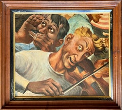 Ufficio postale WPA Studio murale Scena americana Realismo sociale Moderno XX secolo