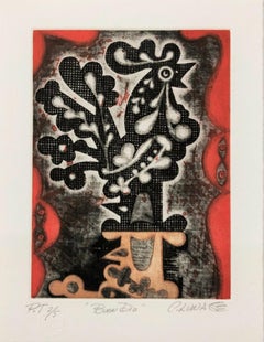 Carlos Luna, ¨Buenos días¨, 2011, Aquatint, 11x8.3 in