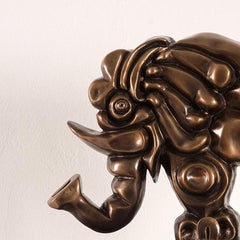 Elefante - Bronze Small-Scale Latin American Elephant Sculpture, 2013