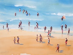Peinture « Algarve shoreline IV », acrylique sur papier
