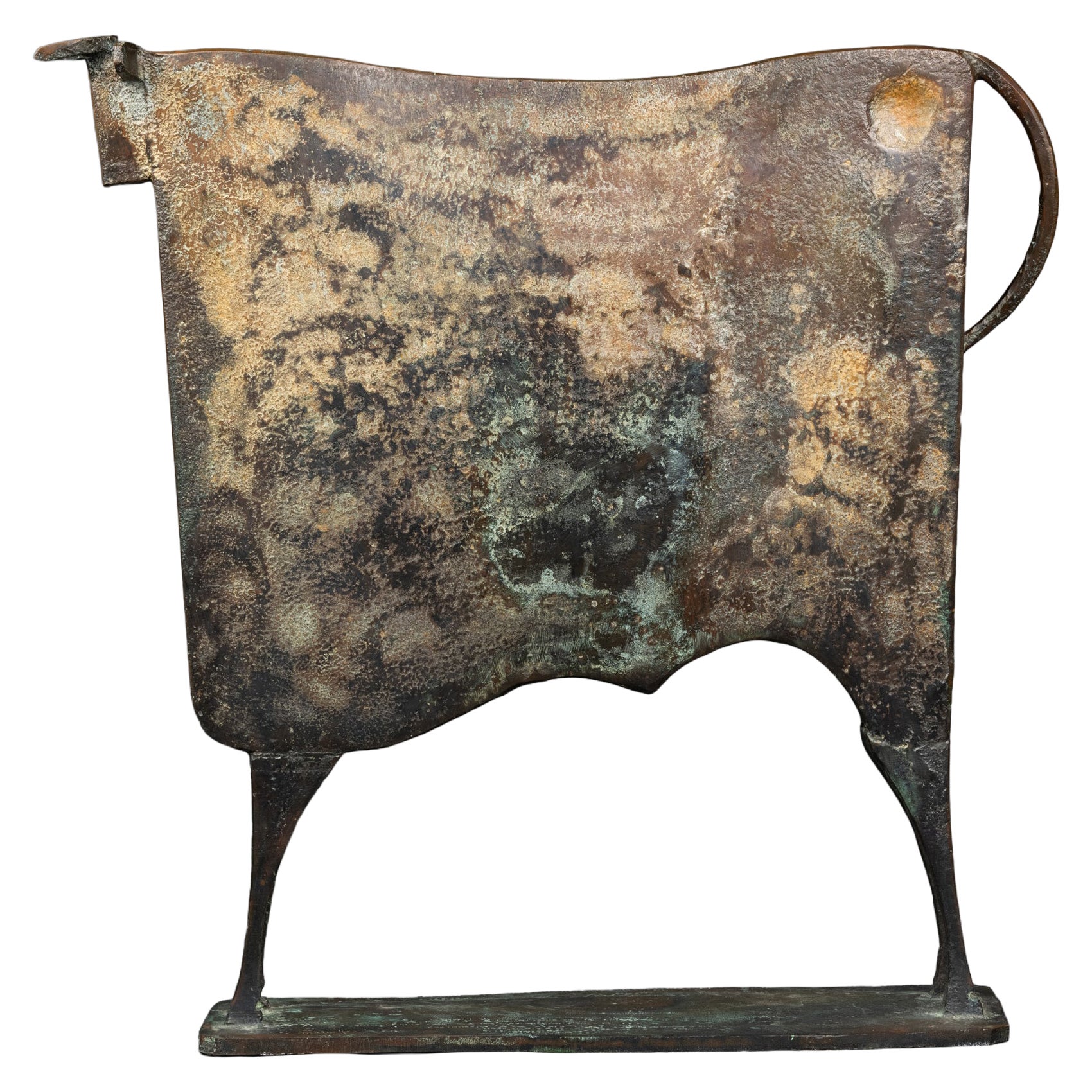Carlos MATA : "Toro Prestige", Unique patinated bronze sculpture - 2002 For Sale