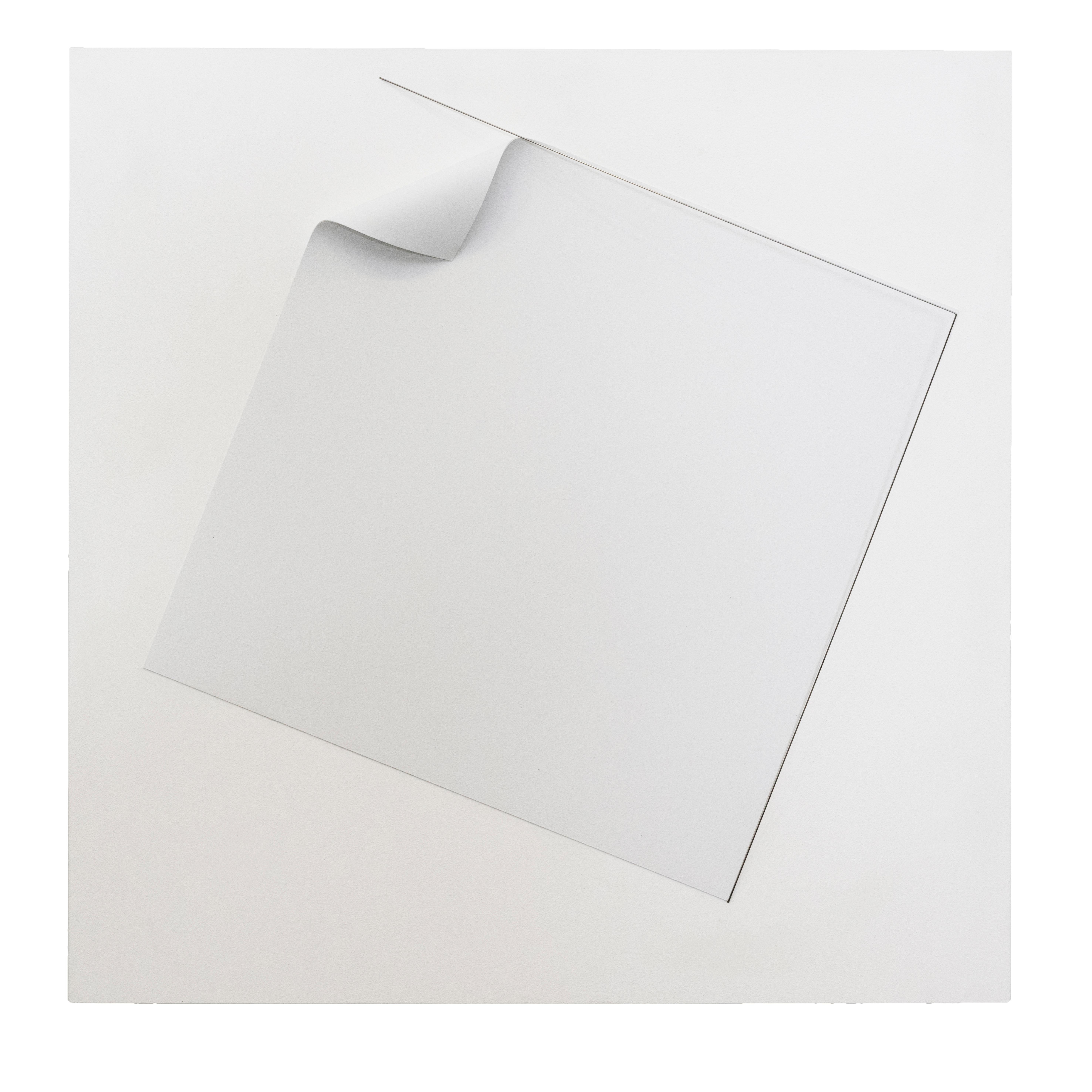 Carlos Medina, Superficie blanca J, AP, Tecnica mista su MDF, 2013