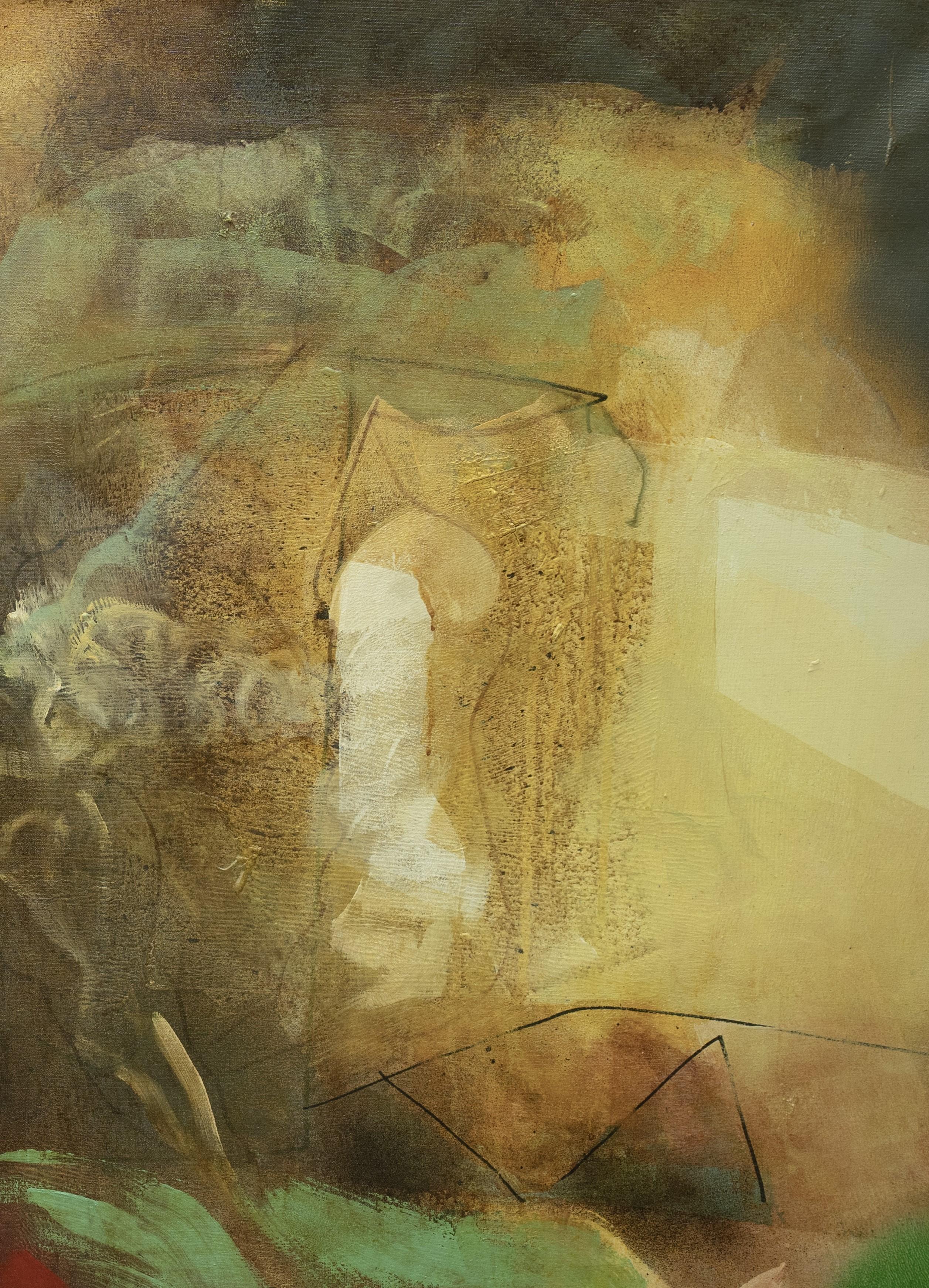 Carlos Mendez  Mirando fijo acrylic painting For Sale 3