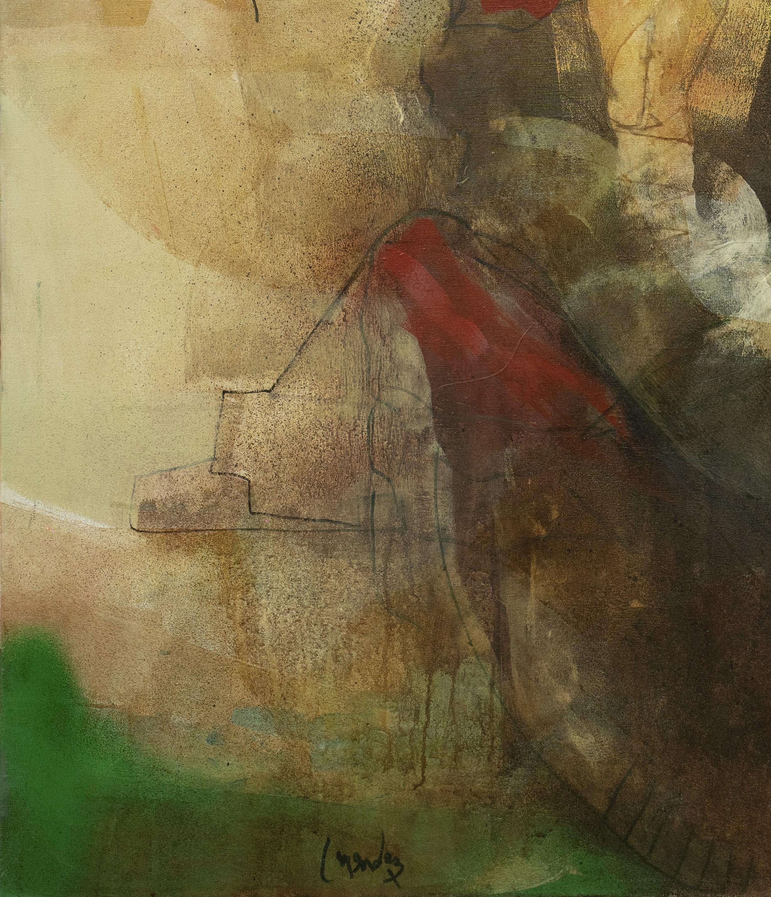 Carlos Mendez  Mirando fijo acrylic painting For Sale 4