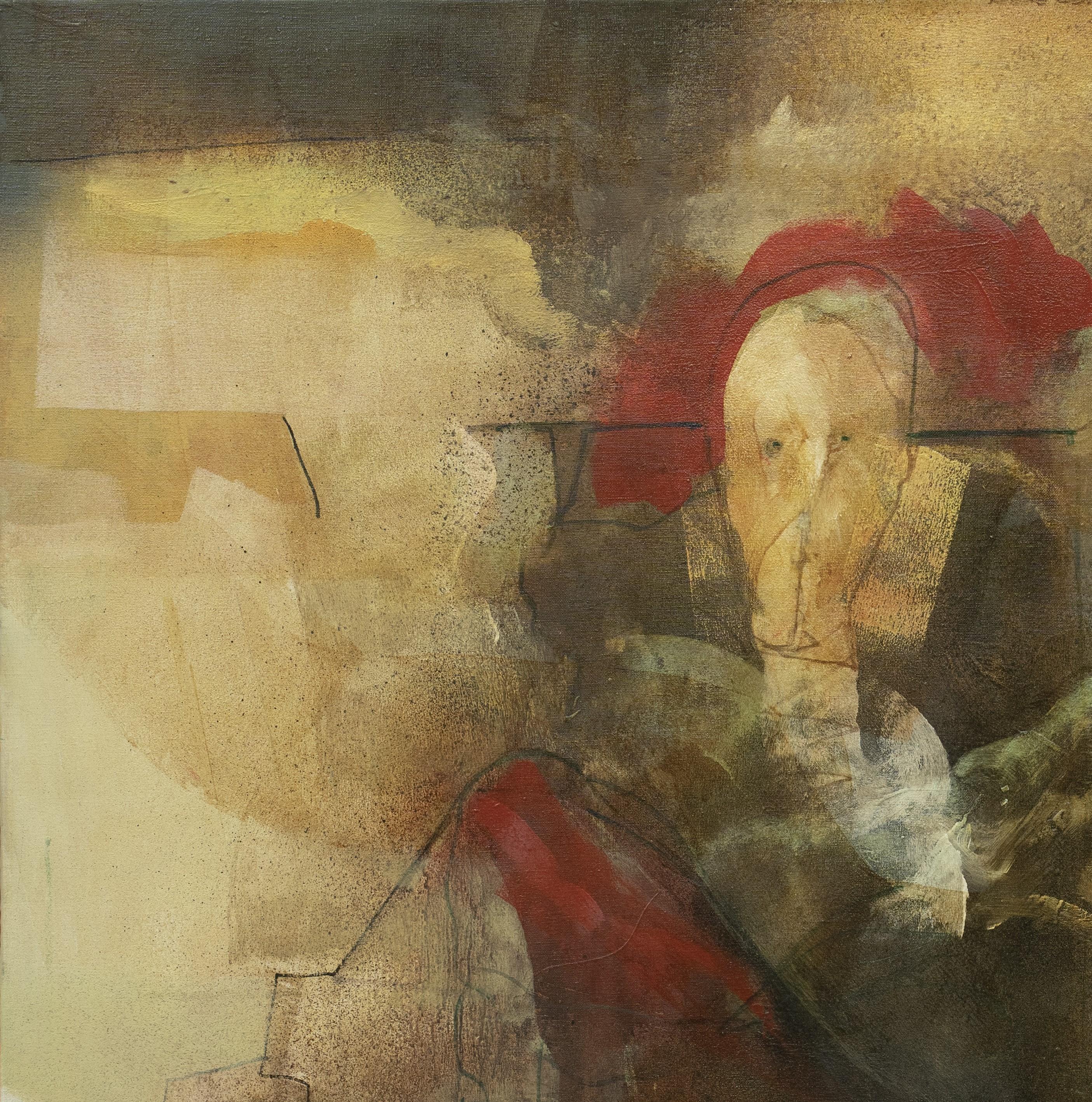 Carlos Mendez  Mirando fijo acrylic painting For Sale 5