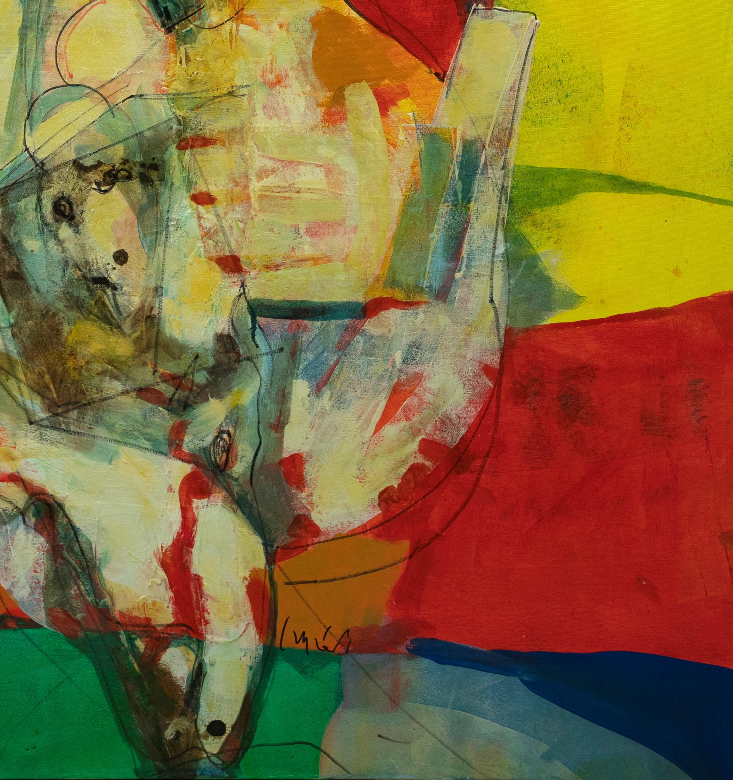 Carlos Mendez Mis sueños acrylic painting For Sale 1