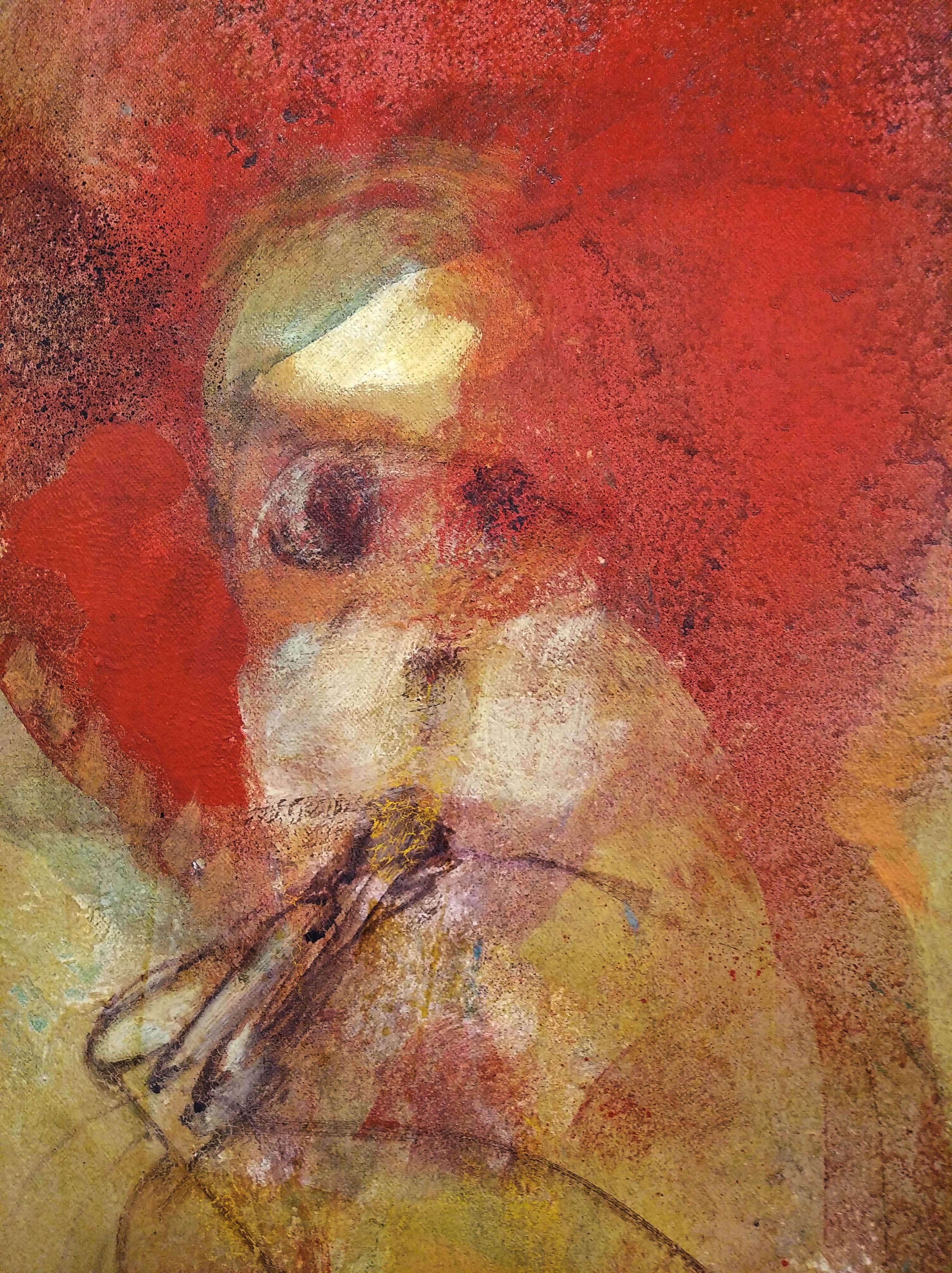 sin titulo. acrylicc painting
(CARLOS MENDEZ, ARGENTINA, 1943)
 
 Carlos Méndez is an Argentine plastic artist of great projection, based in Barcelona since the eighties. It uses a figuration inherited from the avant-gardes of the beginning of the