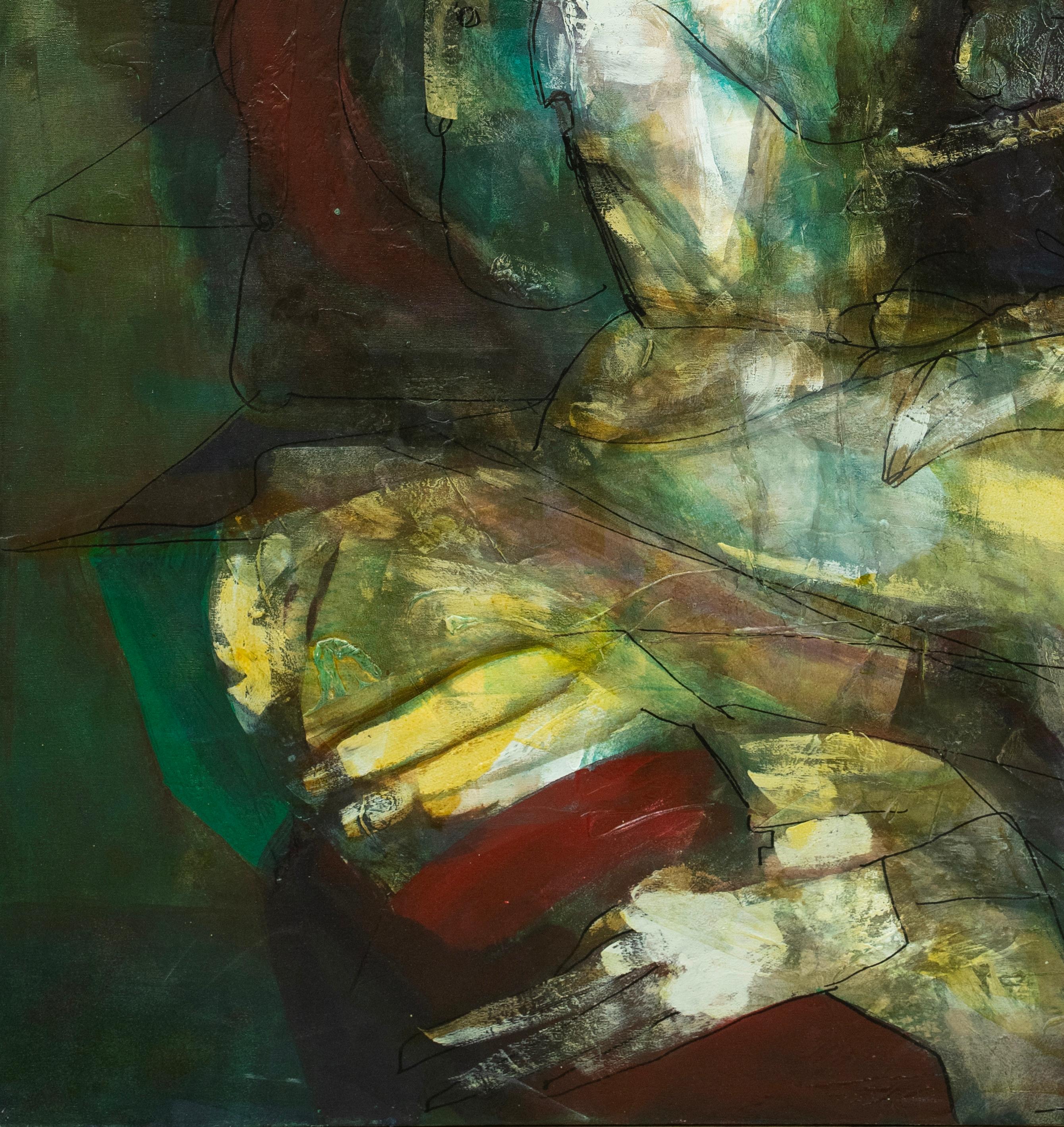 Carlos Mendez Sin Pts II acrylic painting For Sale 1