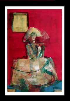Carlos Mendez Vertical Rouge Peinture à l'acrylique sin titulo