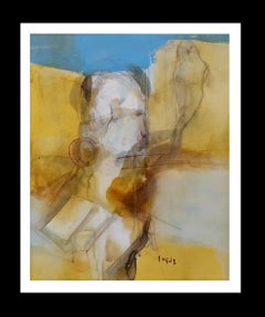 Carlos Méndez  Amarillo Azul sin titulo. pintura acrilica